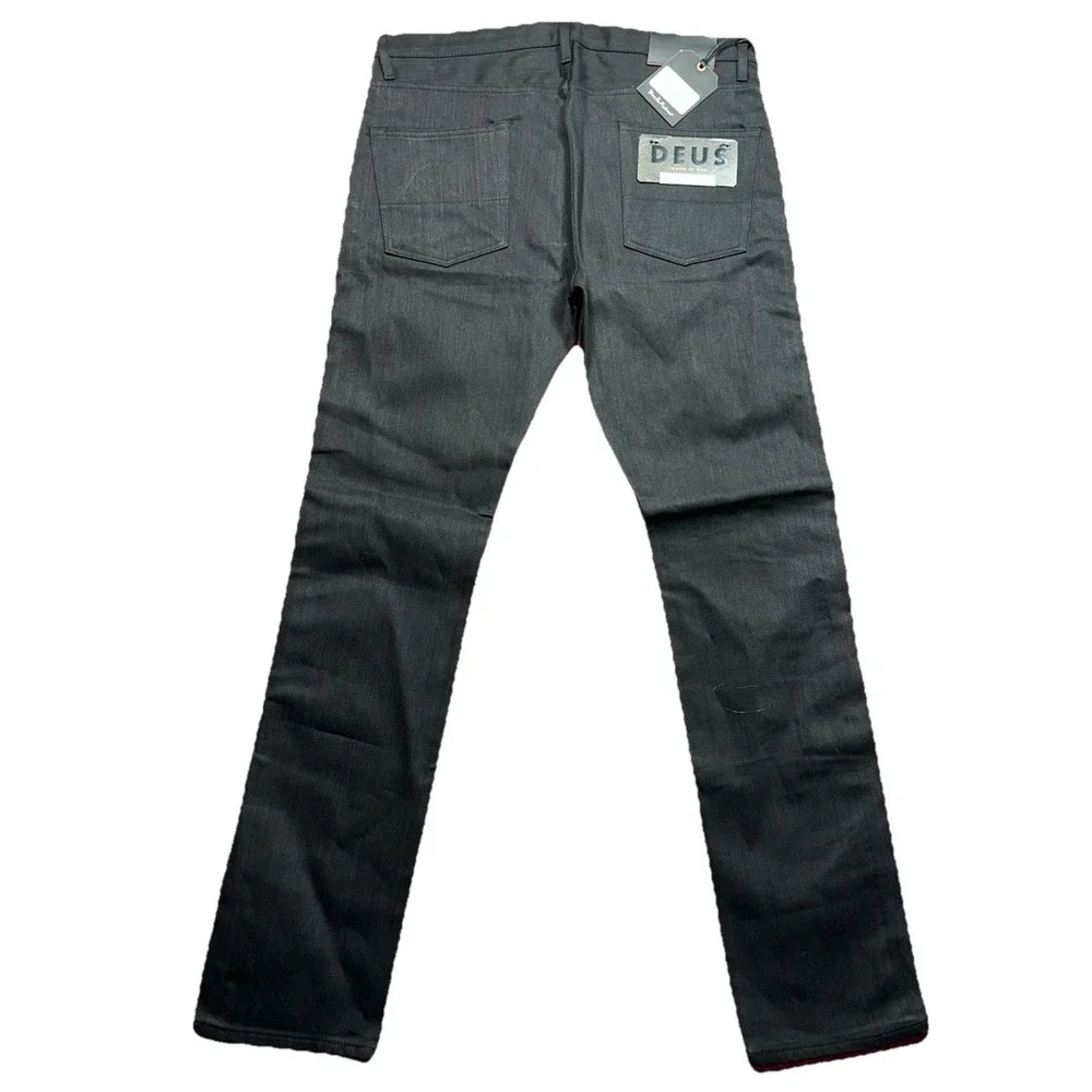 Deus Ex Machina Straight Isola Selvedge Vintage Black - Made In USA Fits 36/35